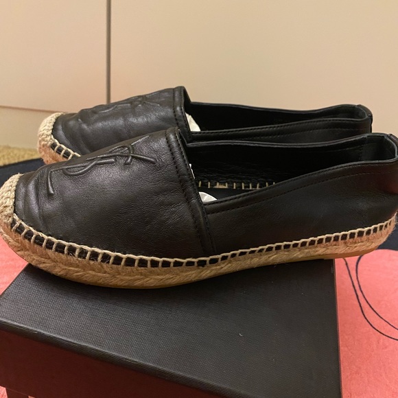 Saint Laurent YSL Monogram Leather Espadrilles - Picture 5 of 11